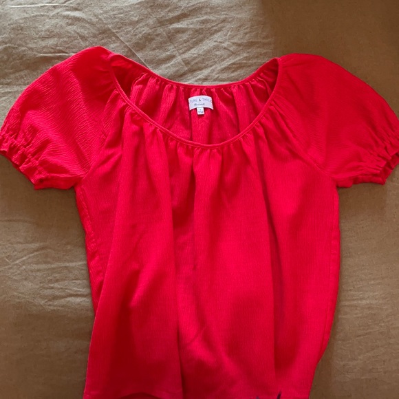 Madewell TeXTURE & THREAD Red Top - Picture 3 of 4